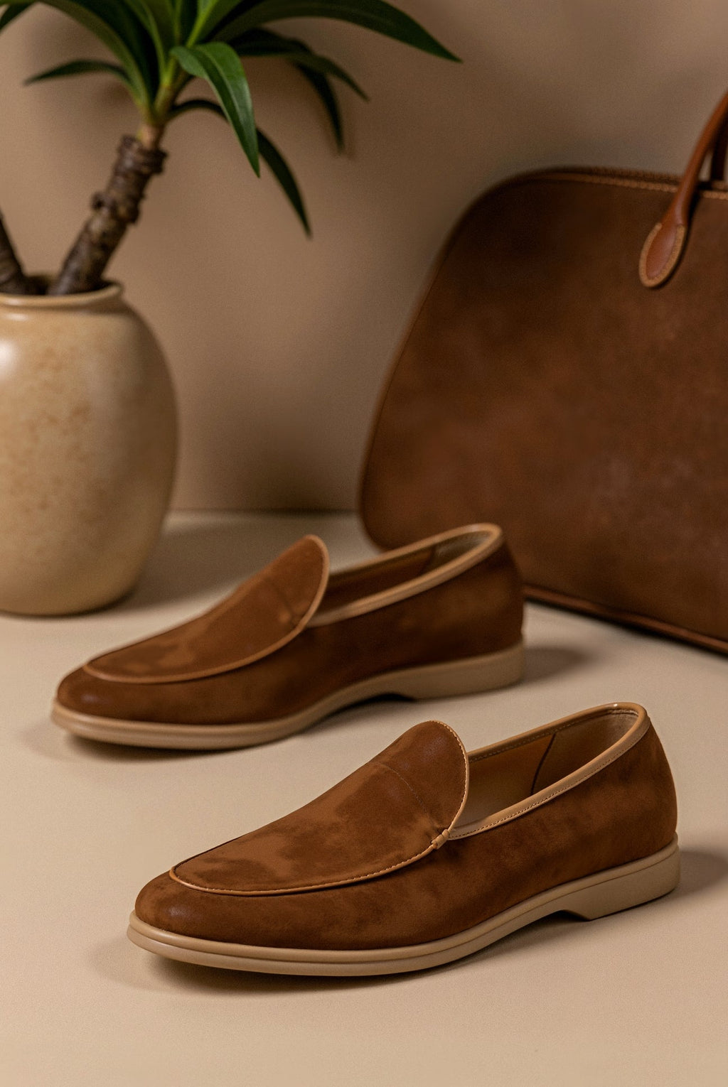 Bram Heren Loafer | Bruine Nubuck-Look, Comfortabel en Stijlvol 4