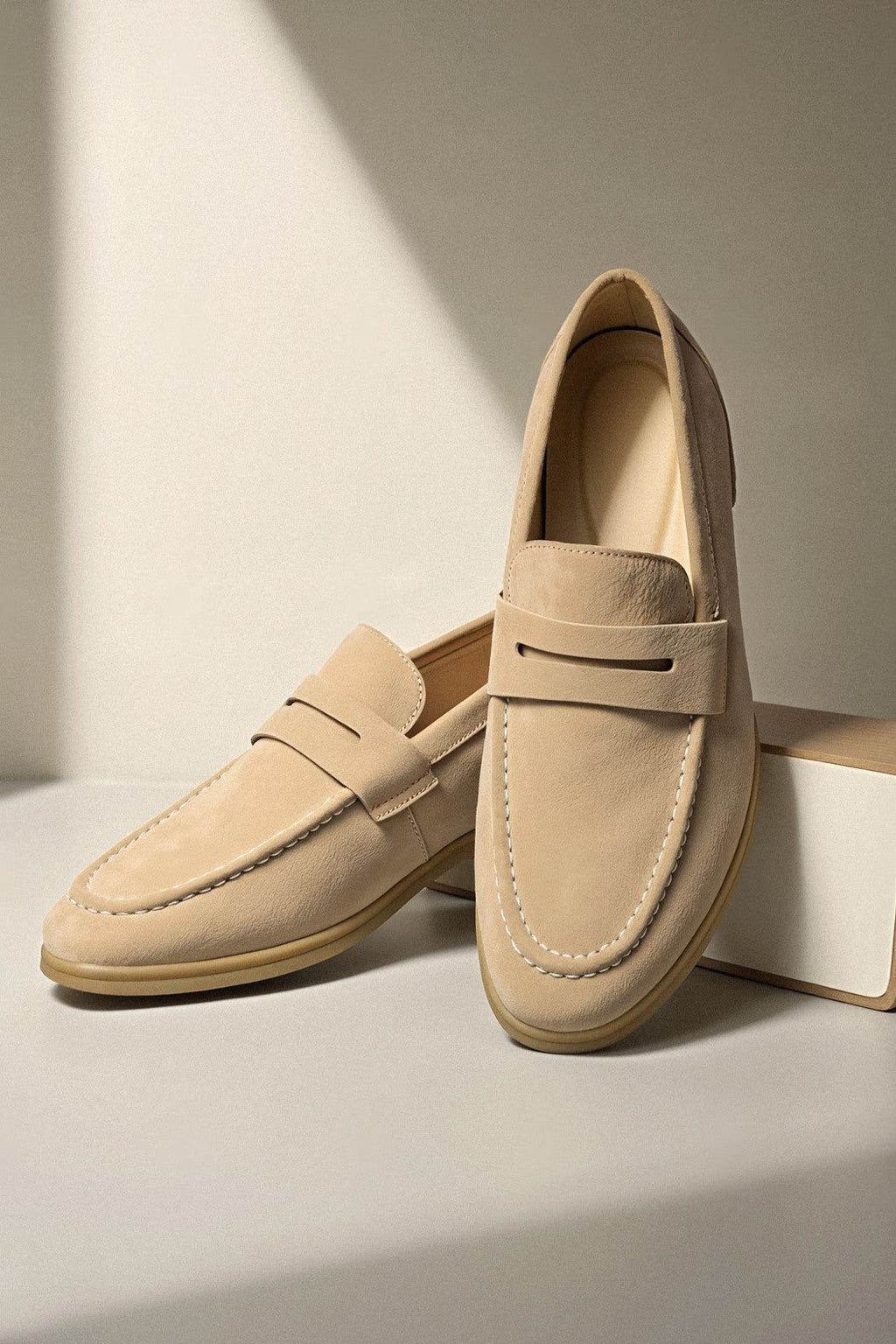 Brenna Dames Loafer | Hoogwaardig Kunstleer, Beige Comfortabel 0