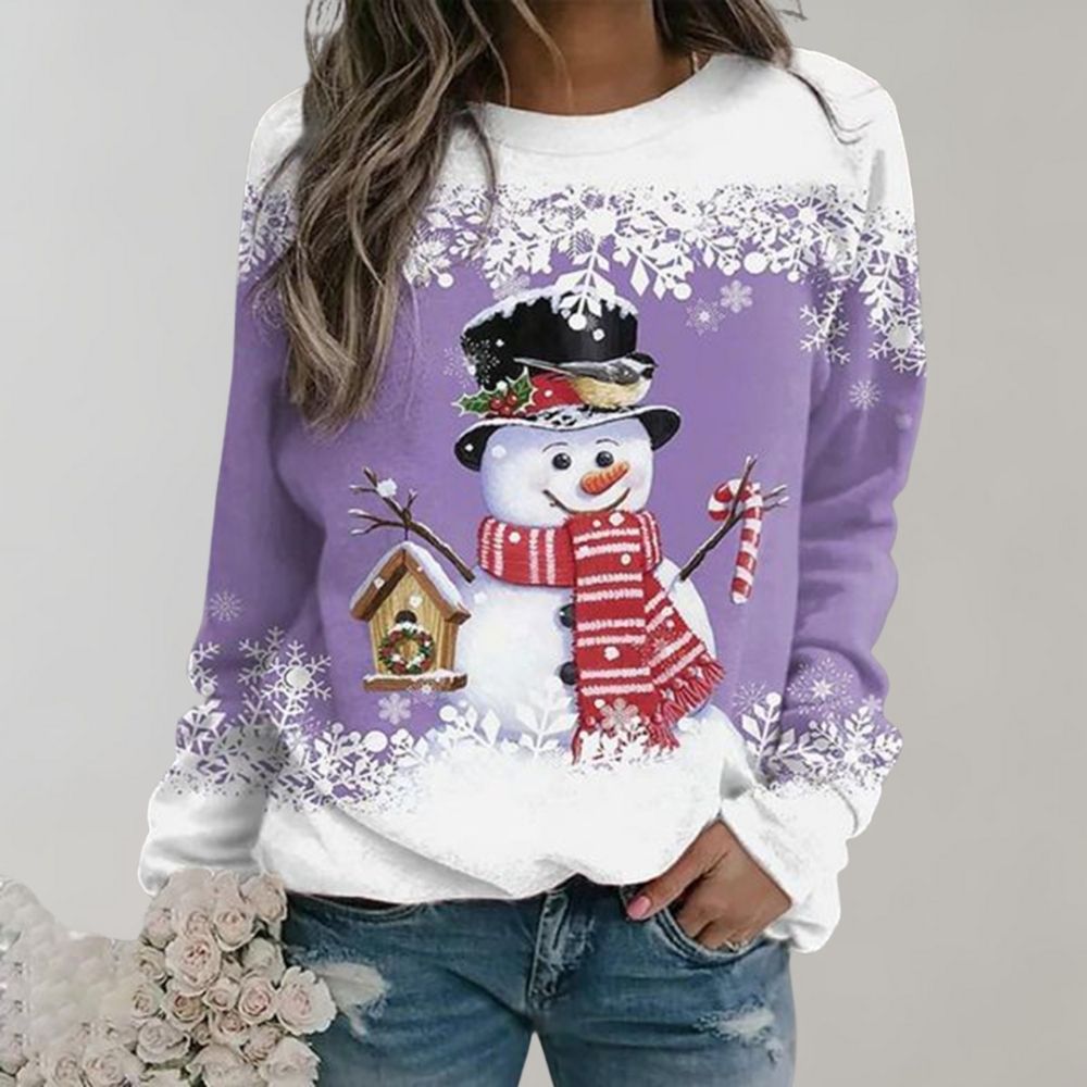 Kersttrui Dames - Warme Gebreide Foute Kerstsweater Dames