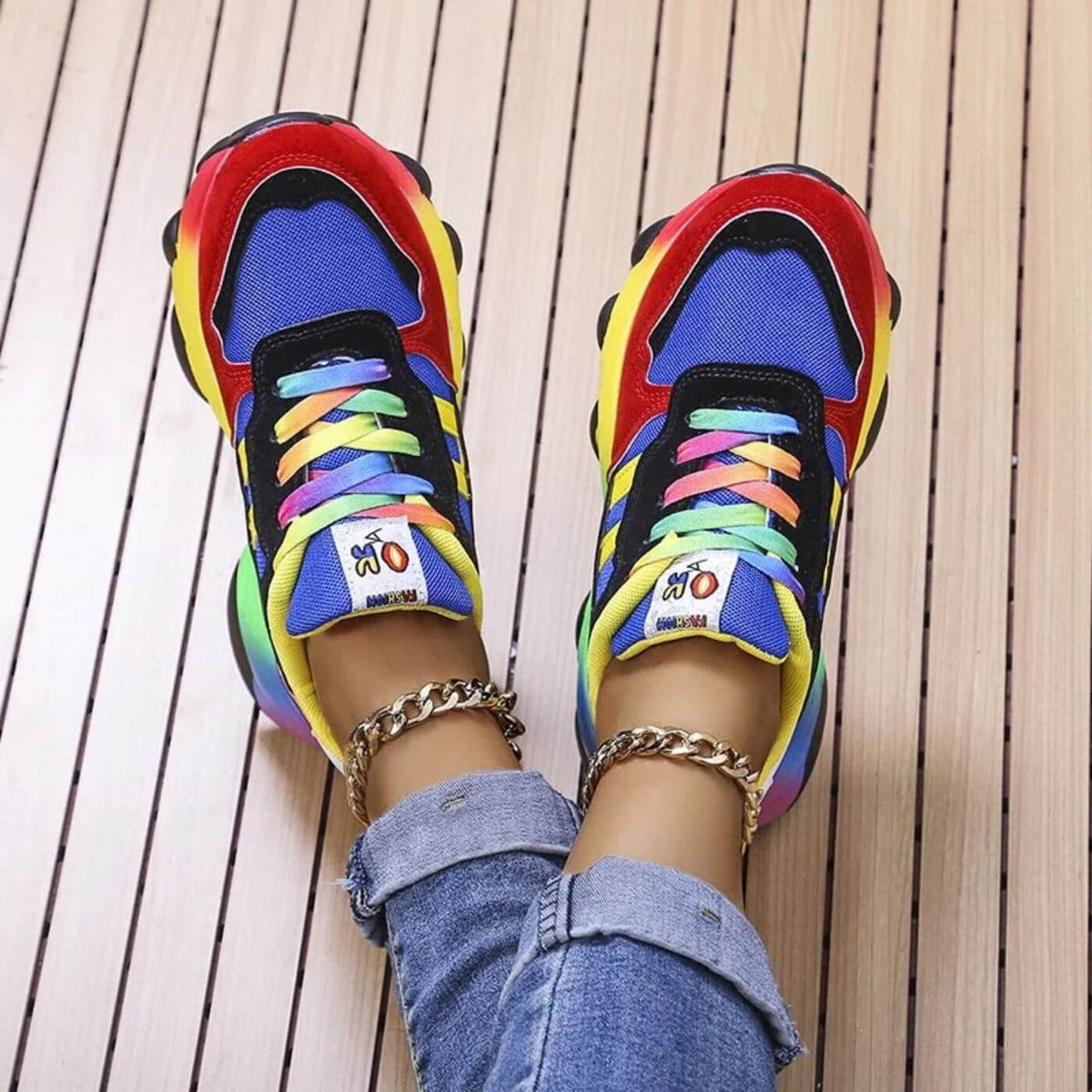 Inspire | Comfortabele Dames Sneakers met Vetersluiting - Veterschoenen met Dempende Zool voor Wandelen
