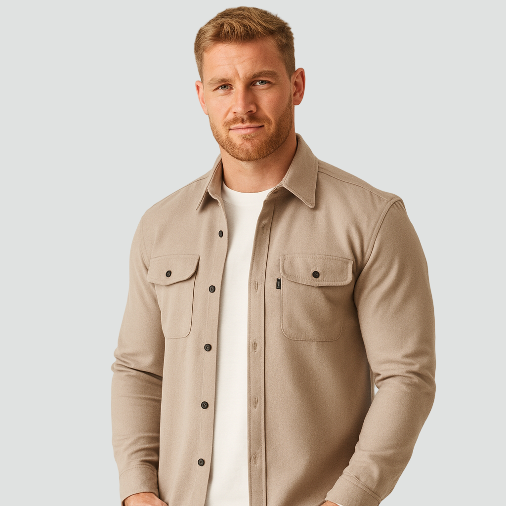 Nisyros | Stijlvol Heren Overshirt met Praktische Borstzakken - Casual Overhemdjack en Stevig Shacket met Knoopsluiting