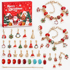 Bedelarmband Adventskalender – 2 Verzilverde Armbanden & 22 Bedels en Kralen, Sieraden Adventskalender voor Meisjes, 9 Ontwerpen Ontwerp G