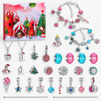 Bedelarmband Adventskalender – 2 Verzilverde Armbanden & 22 Bedels en Kralen, Sieraden Adventskalender voor Meisjes, 9 Ontwerpen Ontwerp I