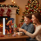 Draken Adventskalender – 24 Schattige Cartoon Draken Sleutelhangers, Aftellen naar Kerst voor Kinderen 6+ & Verzamelaars