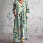Daisy | Zomerjurk Dames - Bloemenprint, Lichtgewicht Casual Mintgroen