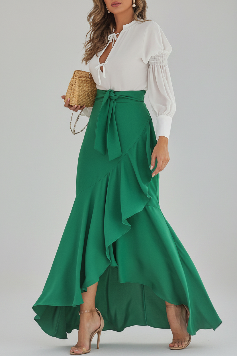 Melisande | Fishtail Rok Dames - Hoge Taille 2XL