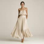Novali | Co-ord Set Dames - Crop Top Maxi Rok