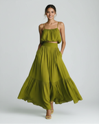 Novali | Co-ord Set Dames - Crop Top Maxi Rok