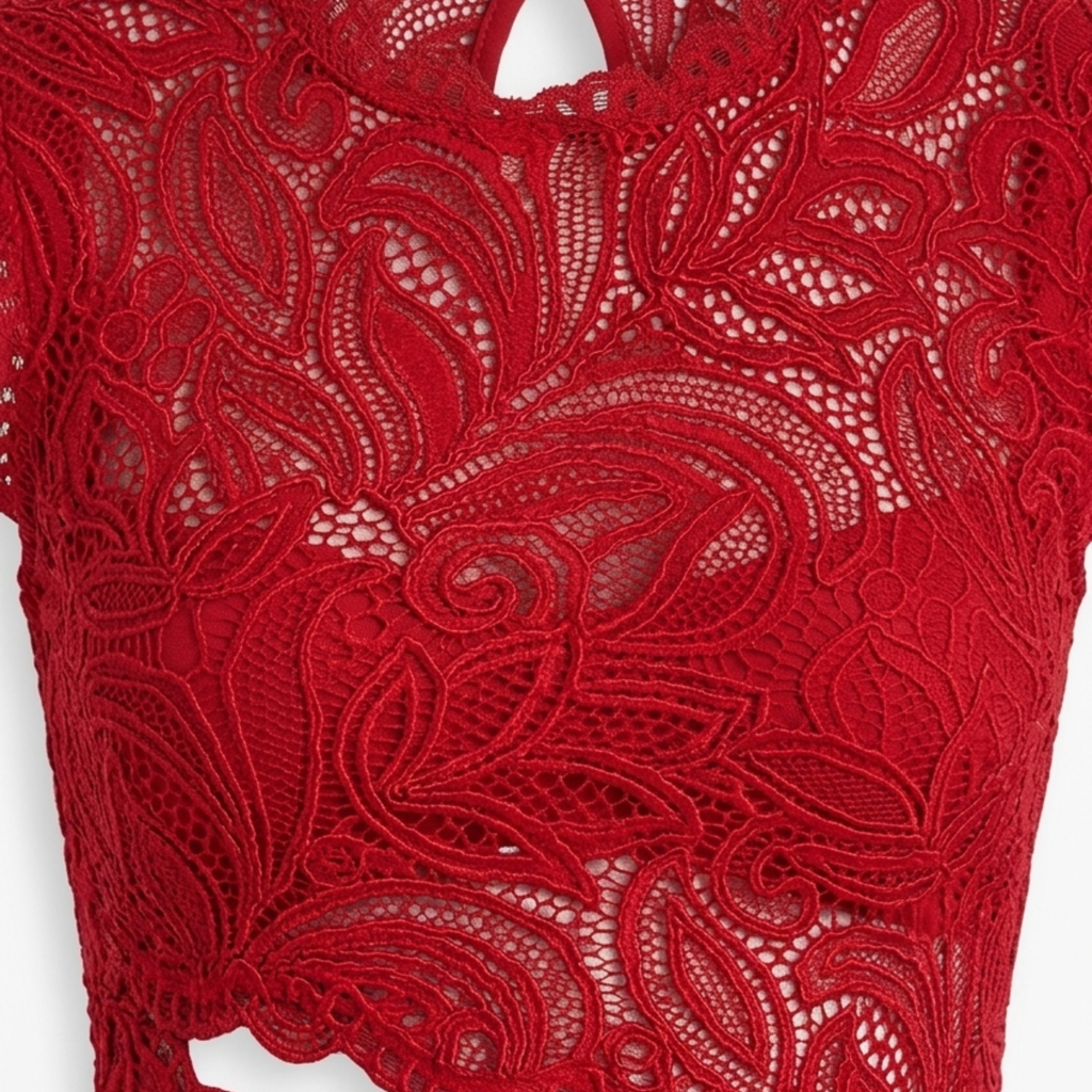 Dames crop top en zeemeerminnenrokje van kant — geschikt voor avond en feest