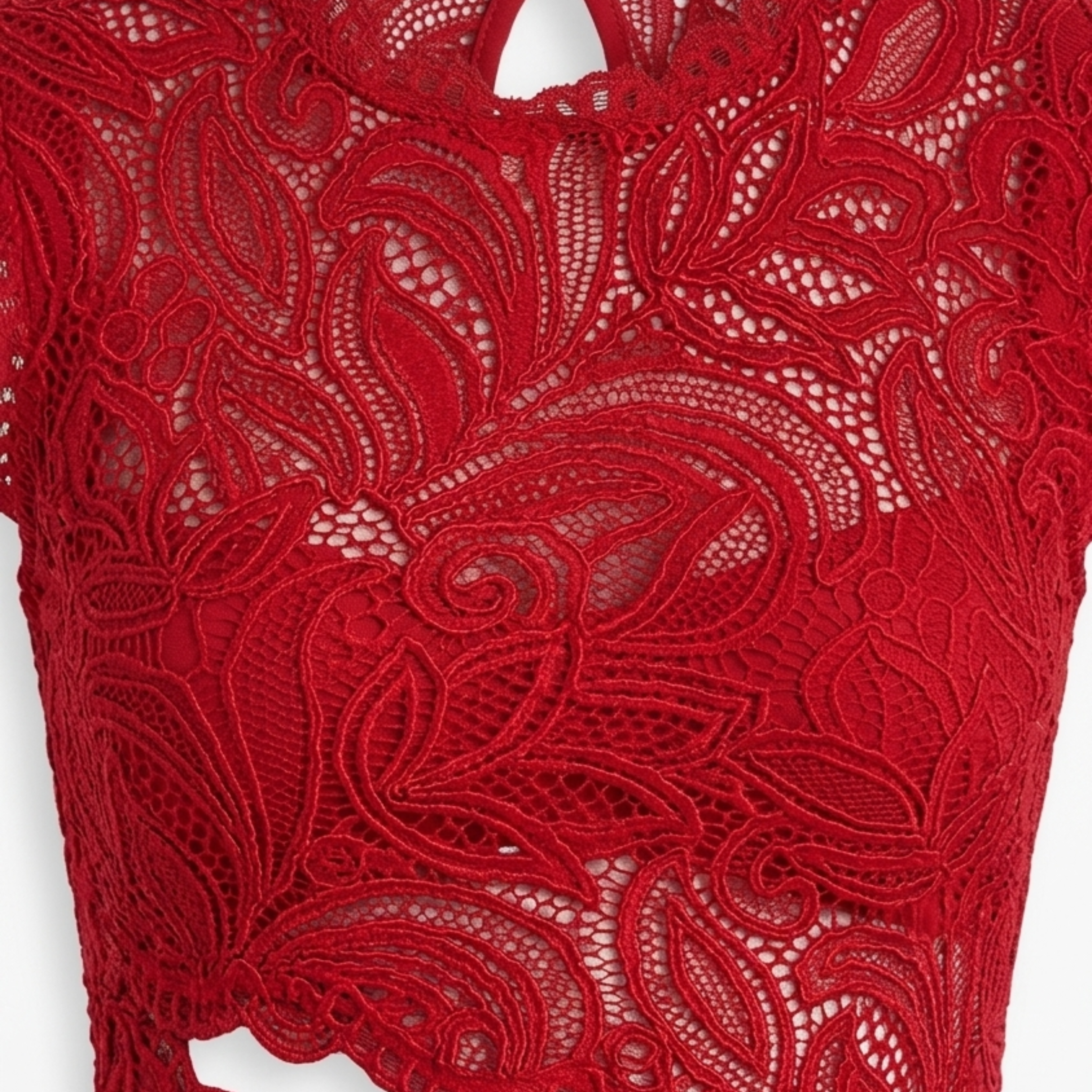 Dames crop top en zeemeerminnenrokje van kant — geschikt voor avond en feest