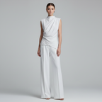 Elowen | Co-ord Set Dames - Mouwloos Wijde Pijpen