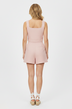 Amara | Co-ord Set Dames - Linnen - Tanktop Vierkant Short