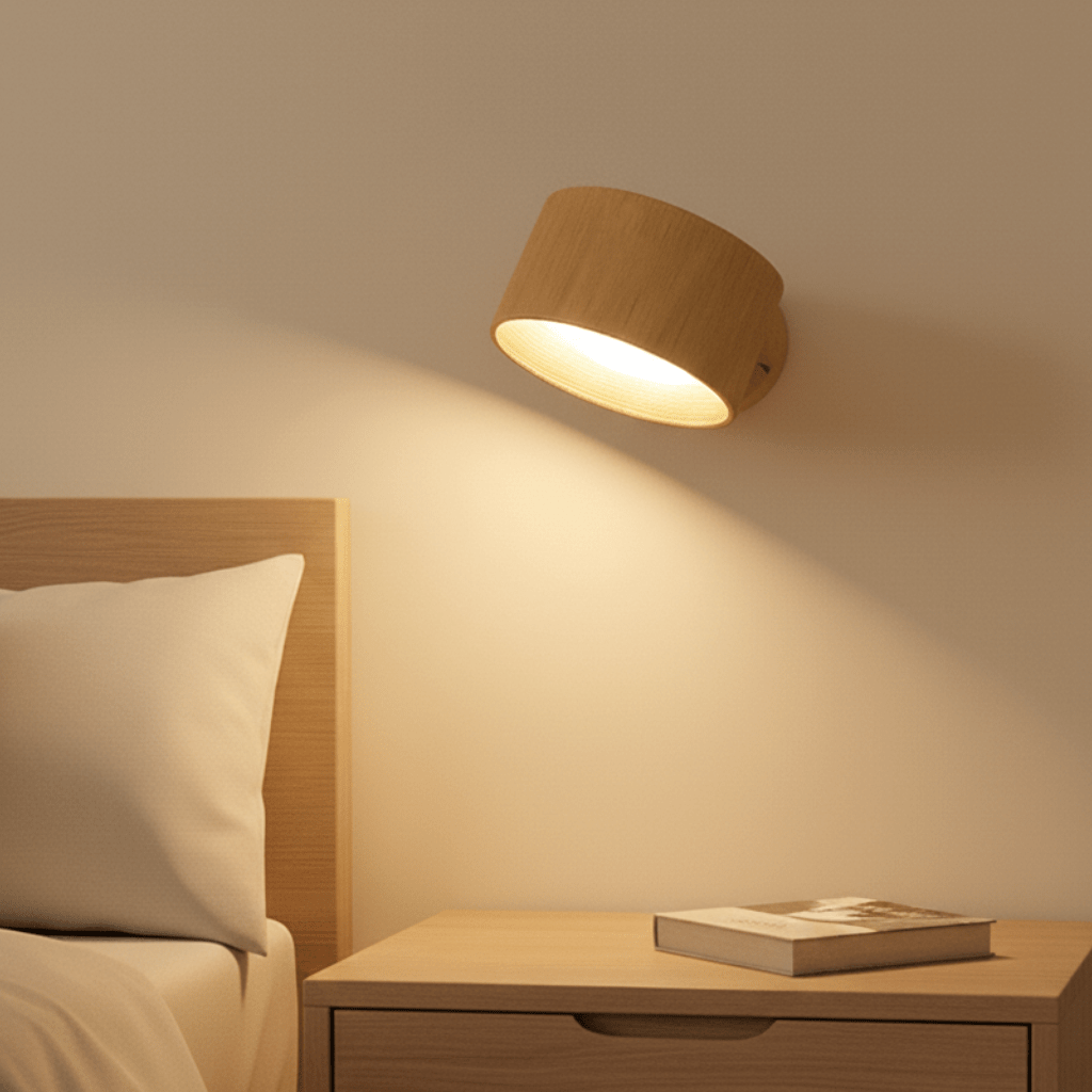 Draadloze Scandinavische Wandlamp met Afstandsbediening - Minimalistisch Design voor Binnen, Oplaadbaar met LED Verlichting 0