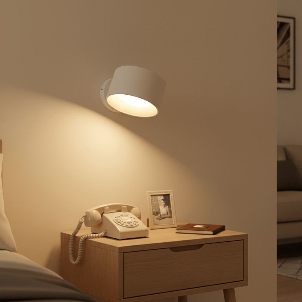 Draadloze Scandinavische Wandlamp met Afstandsbediening - Minimalistisch Design voor Binnen, Oplaadbaar met LED Verlichting 2