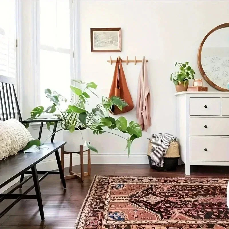 Duurzaam Eikenhouten Wandrek met 4 of 5 Haken voor Jassen en Tassen – Minimalistisch Ontwerp voor Moderne Ruimtes 1