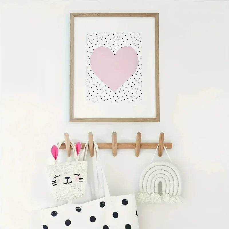 Duurzaam Eikenhouten Wandrek met 4 of 5 Haken voor Jassen en Tassen – Minimalistisch Ontwerp voor Moderne Ruimtes 2