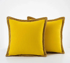 Elegante Kussensloop in Grijs en Rood – Duurzaam Polyester, Diverse Maten 30x50cm, 45x45cm, 50x50cm