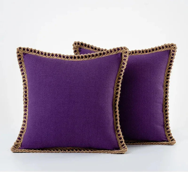 Elegante Kussensloop in Grijs en Rood – Duurzaam Polyester, Diverse Maten 30x50cm, 45x45cm, 50x50cm