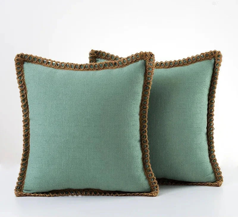 Elegante Kussensloop in Grijs en Rood – Duurzaam Polyester, Diverse Maten 30x50cm, 45x45cm, 50x50cm