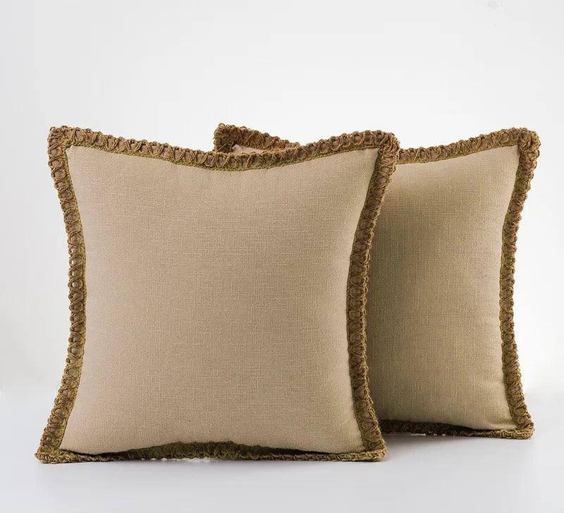 Elegante Kussensloop in Grijs en Rood – Duurzaam Polyester, Diverse Maten 30x50cm, 45x45cm, 50x50cm