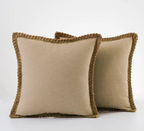 Elegante Kussensloop in Grijs en Rood – Duurzaam Polyester, Diverse Maten 30x50cm, 45x45cm, 50x50cm