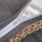 Elegante Kussensloop in Grijs en Rood – Duurzaam Polyester, Diverse Maten 30x50cm, 45x45cm, 50x50cm 5