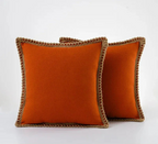 Elegante Kussensloop in Grijs en Rood – Duurzaam Polyester, Diverse Maten 30x50cm, 45x45cm, 50x50cm