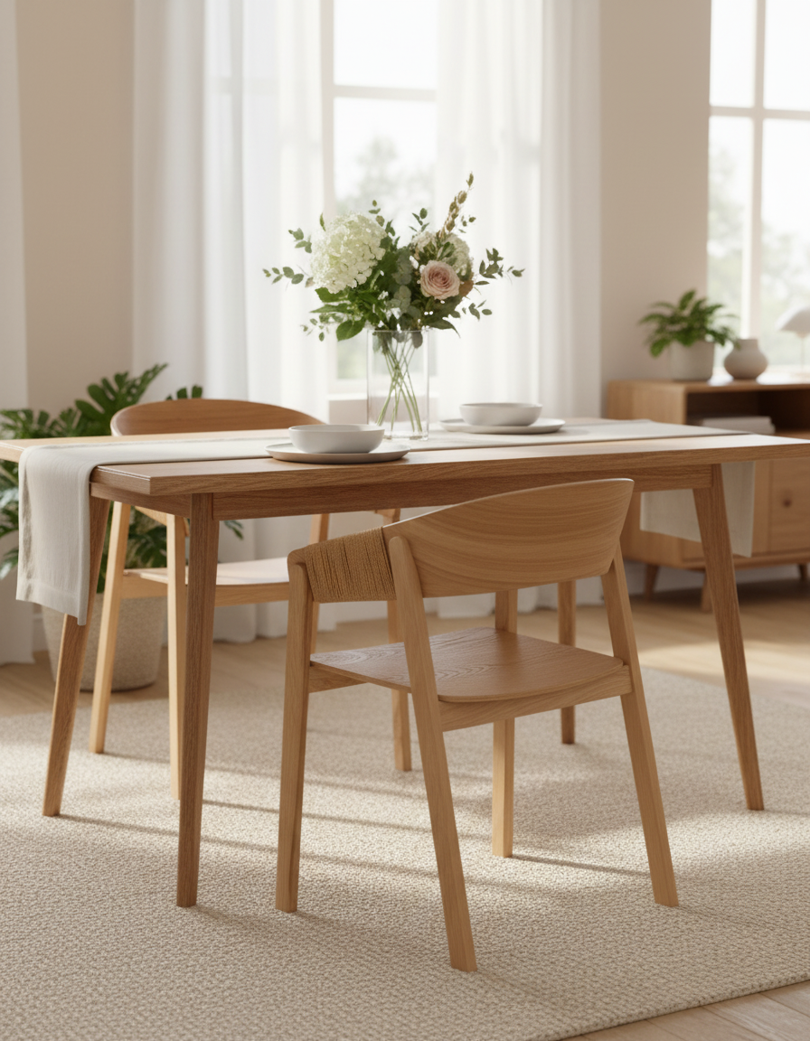 Elegante Zwarte Eetkamerstoel van Essenhout met Touw – Ergonomische Zithoogte 45,3 cm, Duurzaam en Stijlvol