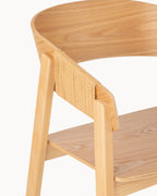 Elegante Zwarte Eetkamerstoel van Essenhout met Touw – Ergonomische Zithoogte 45,3 cm, Duurzaam en Stijlvol 4