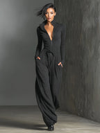 Eline | Dames Jumpsuit - Stretchy Glitterstof, Feestelijk Design