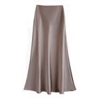 Yvaine | Rok Dames - A-Lijn Midi Beige