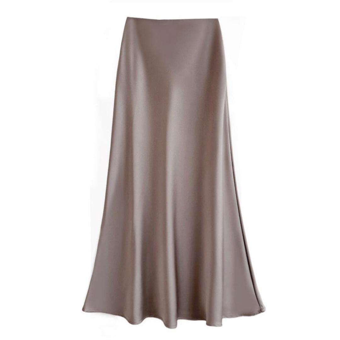 Yvaine | Rok Dames - A-Lijn Midi Beige