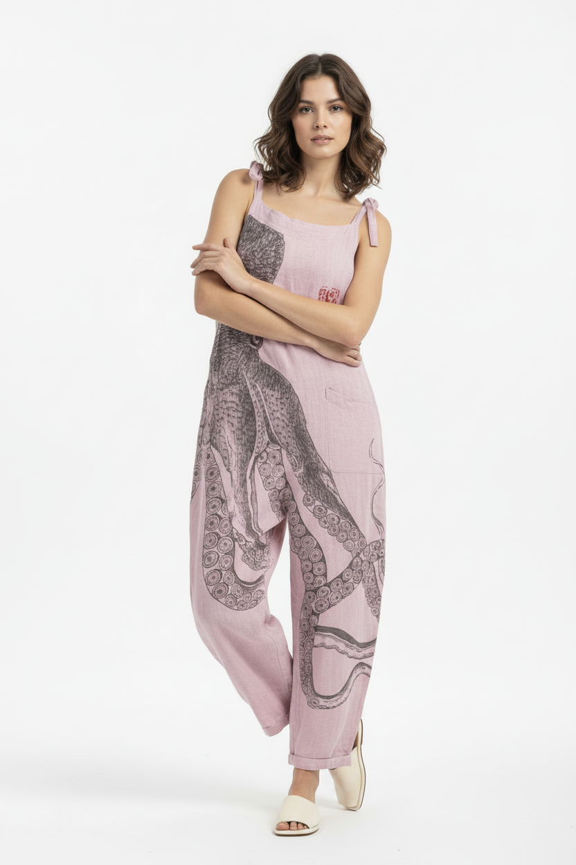 Amara | Jumpsuit Dames - Octopus Print Losse Pasvorm