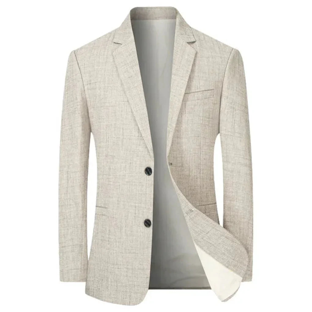 Blazer Heren Twee Knopen Beige