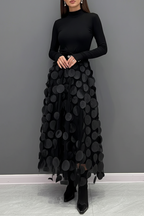 Valeraine | Rok Dames - Polkadot Polyester Viscose - Los
