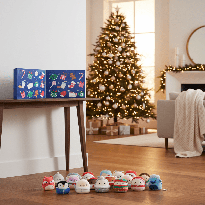 Adventskalender voor Kinderen – 24 Verzamelfiguurtjes in Mini Marshmallow-stijl, Aftellen naar Kerst, 3+ Jaar