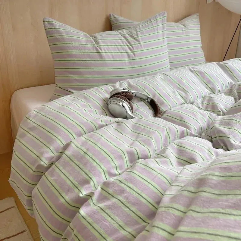 Geometrisch Katoenen Dekbedovertrekset – Zacht en Ademend voor Comfortabele Nachten, Inclusief Kussenslopen 10