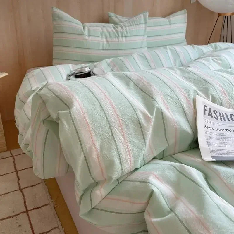 Geometrisch Katoenen Dekbedovertrekset – Zacht en Ademend voor Comfortabele Nachten, Inclusief Kussenslopen 22