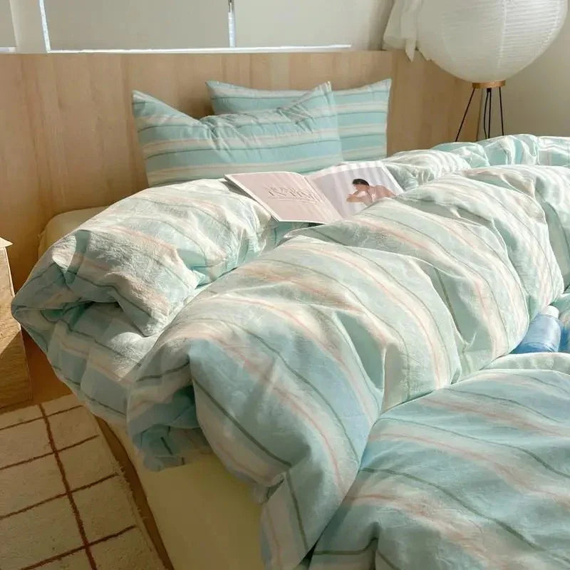 Geometrisch Katoenen Dekbedovertrekset – Zacht en Ademend voor Comfortabele Nachten, Inclusief Kussenslopen 26