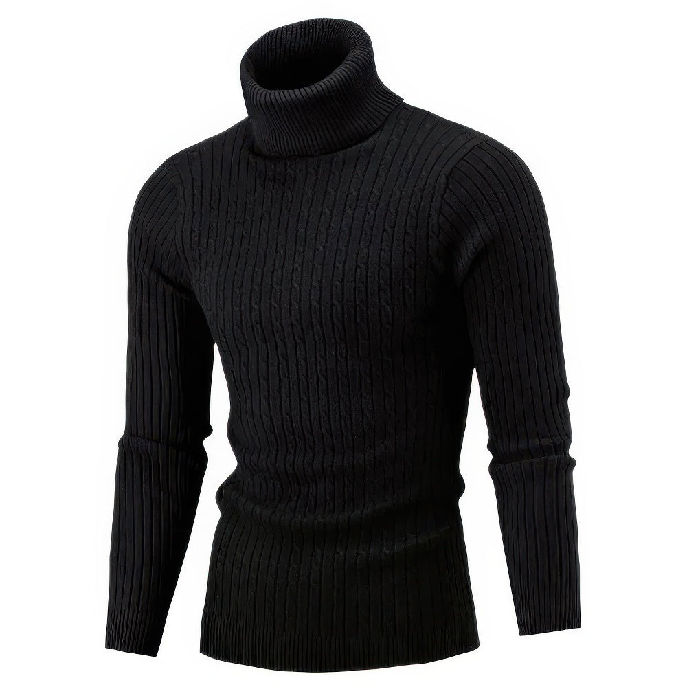 Coltrui Heren Ribgebreid Warm Zwart