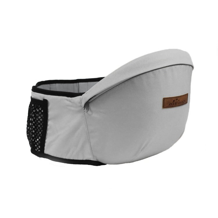 Ergonomische Baby Heupdrager – Heupzitje voor Peuters met Zitje, Draagzak Heupdrager, 7 Kleuren – HugEase Lichtgrijs