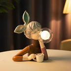 Handgemaakte Tafellamp van Hout en Textiel – Sfeervolle Verlichting voor Elke Ruimte