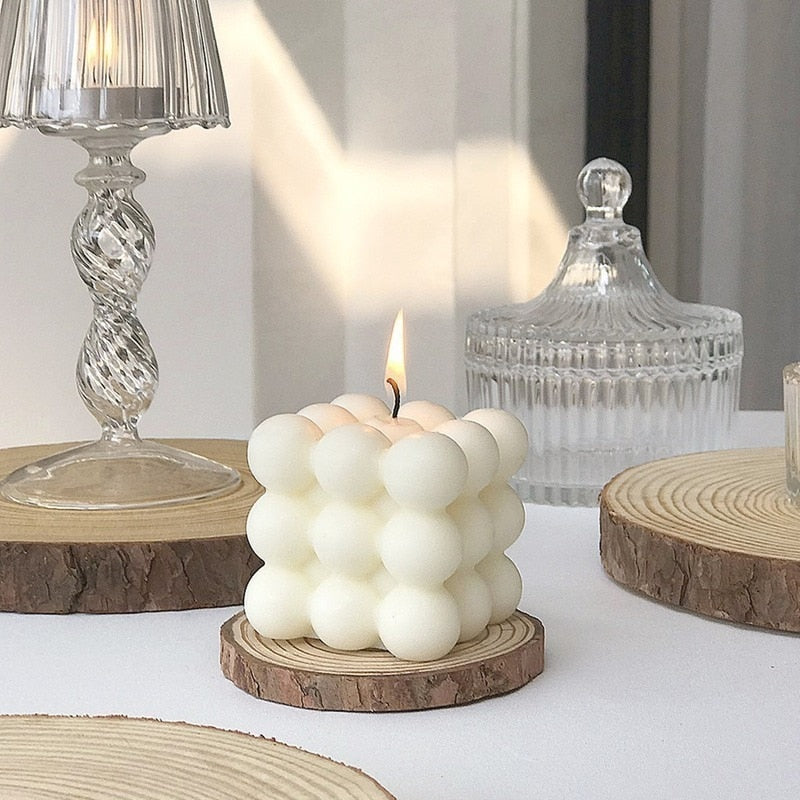 Bubble Kaars van Sojawas – Trendy Kubus Kaars & Geurkaars, 9 Kleuren, Maak je Interieur Compleet – BubbleGlow Kaars
