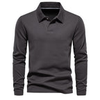 Nisyros | Heren Poloshirt Lange Mouwen met Klassieke Polokraag