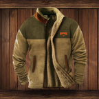 Hommes | Heren Warme Teddy Vest met Rits en Vintage Ontwerp