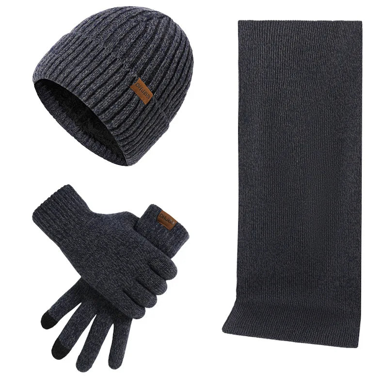 Heren | 3-delige winteraccessoireset voor heren - gebreide muts, sjaal en touchscreen handschoenen 8