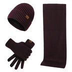 Heren | 3-delige winteraccessoireset voor heren - gebreide muts, sjaal en touchscreen handschoenen 9