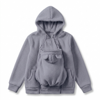 Zachte Fleece Draaghoodie met Voorzak voor Babydragen – Babydraag Hoodie voor Mama & Papa, 5 Kleuren, S–XXL