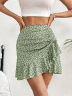 Amara | Rok Dames - Bloemenprint Boho Groen