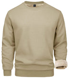 Trui Heren Gevoerd Zacht Beige